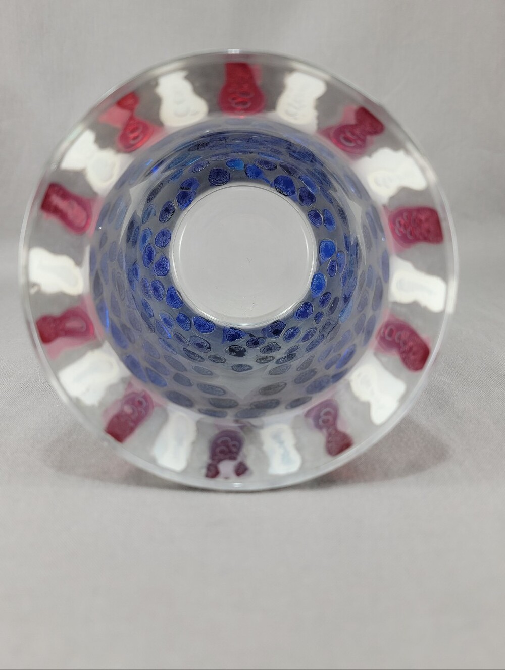 Americana Red White Blue Mosaic Glass Star Votive Candle Holder Table Decor - Picture 8 of 13